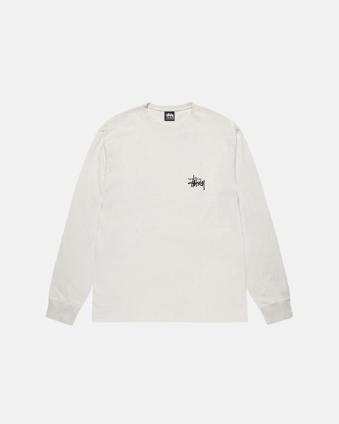 Basic Stüssy Ls Tee Pigment Dyed Natural Longsleeve