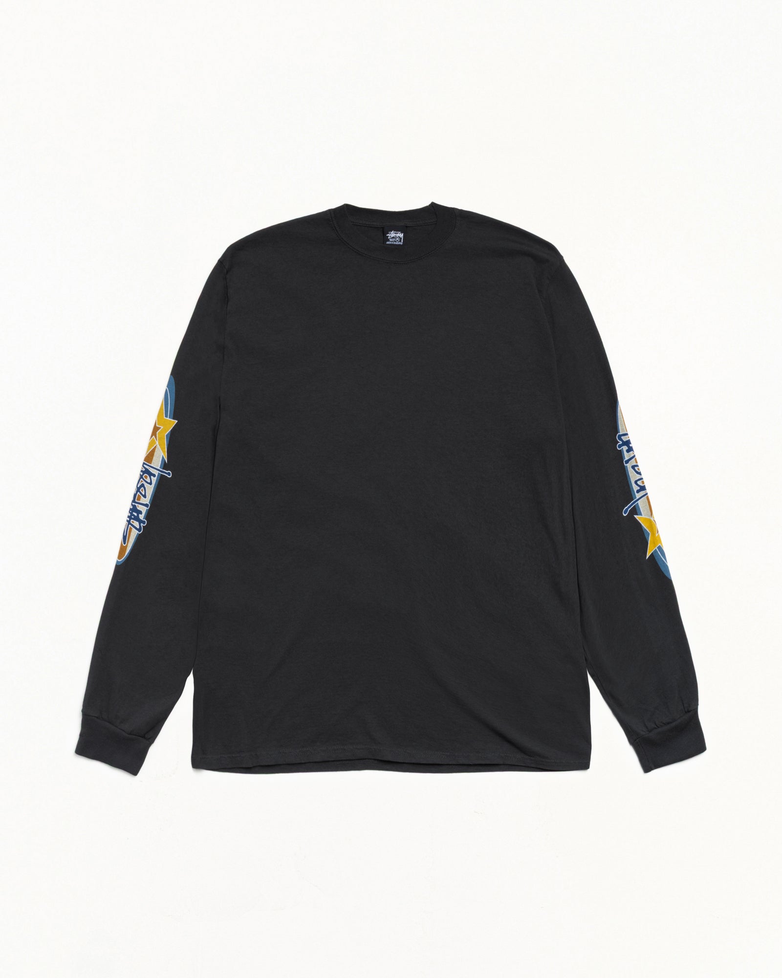 Two Star Pig. Dyed Ls Tee Mens Long Sleeve In Faded Black