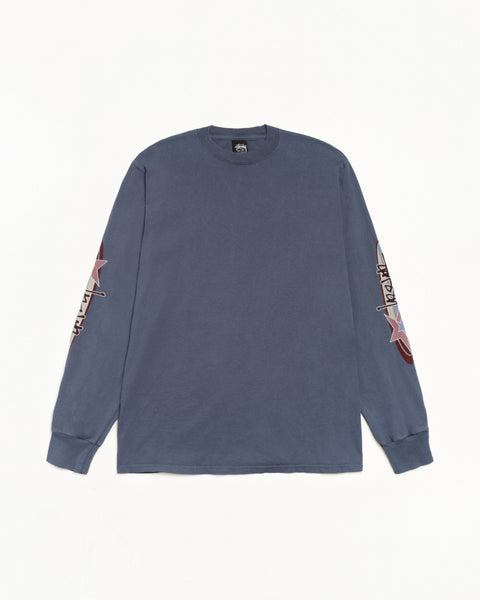 Two Star LS Tee Pigment Dyed – Navy | Tees | Stüssy Korea Two Star LS Tee Pigment Dyed – Navy | Tees | Stüssy Korea