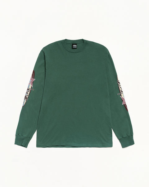 Two Star Pig. Dyed Ls Tee Mens Long Sleeve In Pine