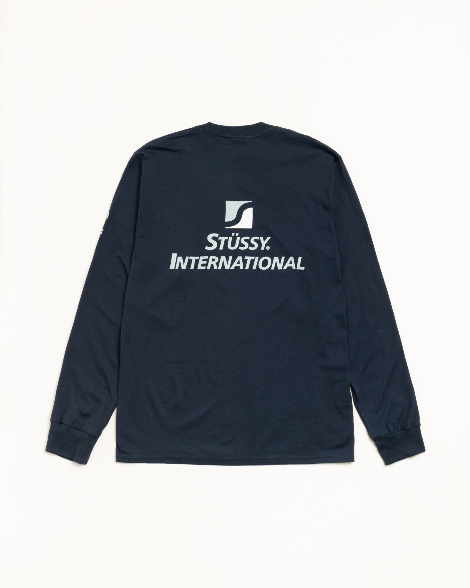 Stussy International Ls Tee Mens Long Sleeve In Navy