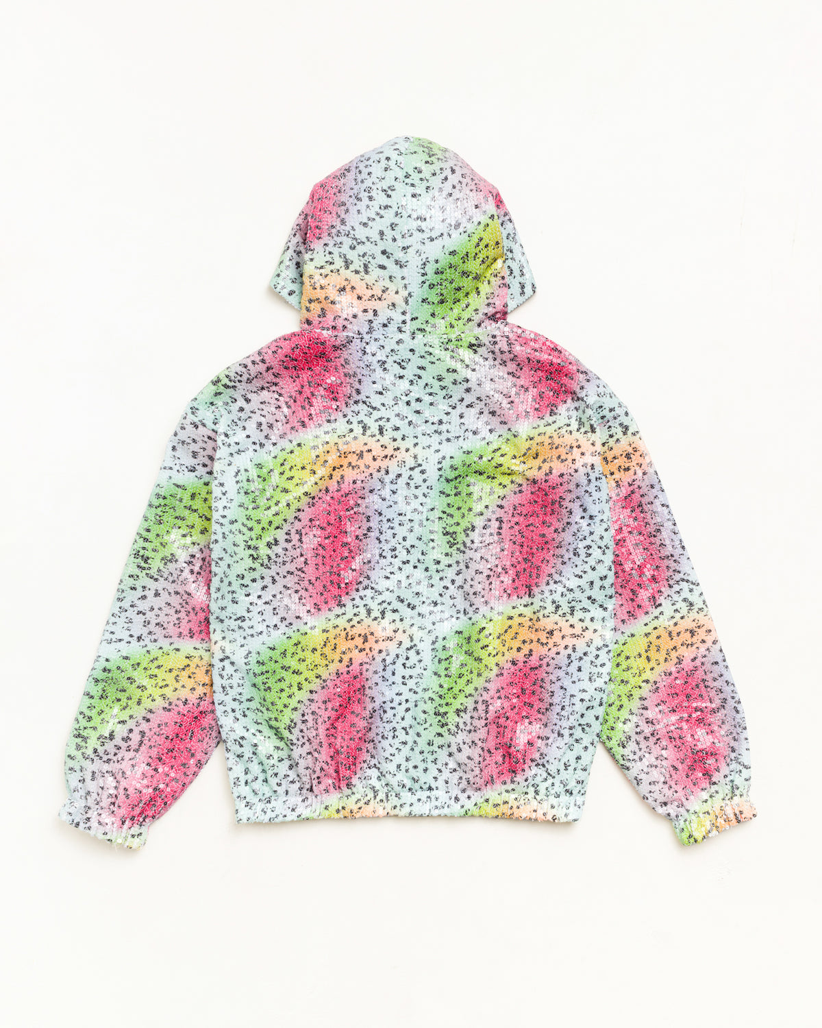 Stussy Tears Sequin Zip Hoodie Unisex Long Sleeve In Multi