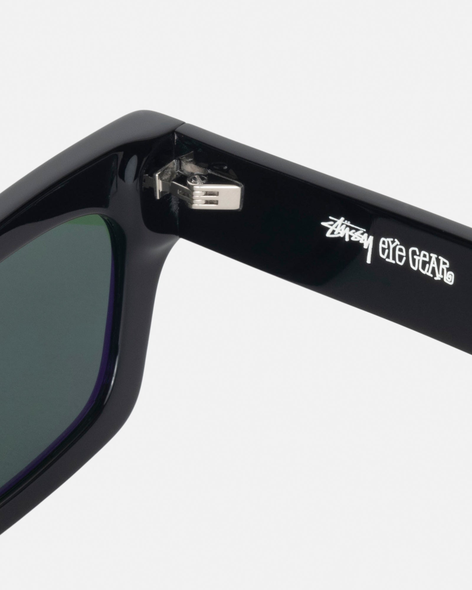 Stüssy Vincent Sunglasses Black / Green Lens Eyewear