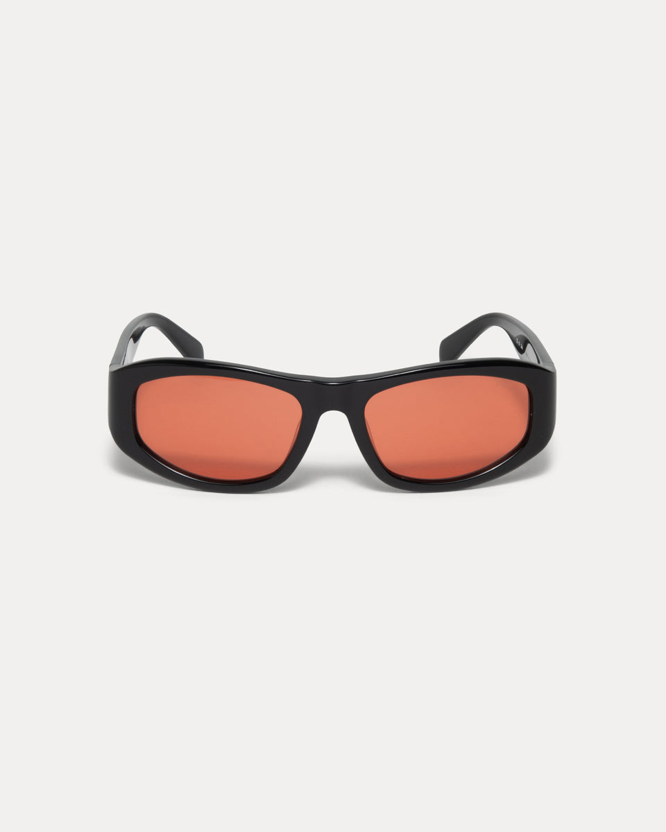 Black/Crimson Red Lens