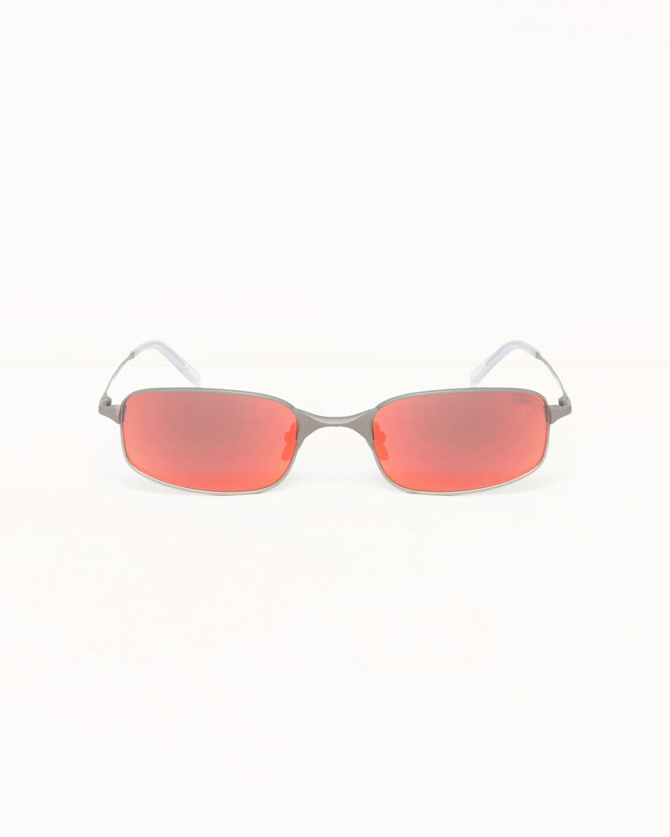 Simon Sunglasses Accessories In Matte Silver/sunflare Mirror