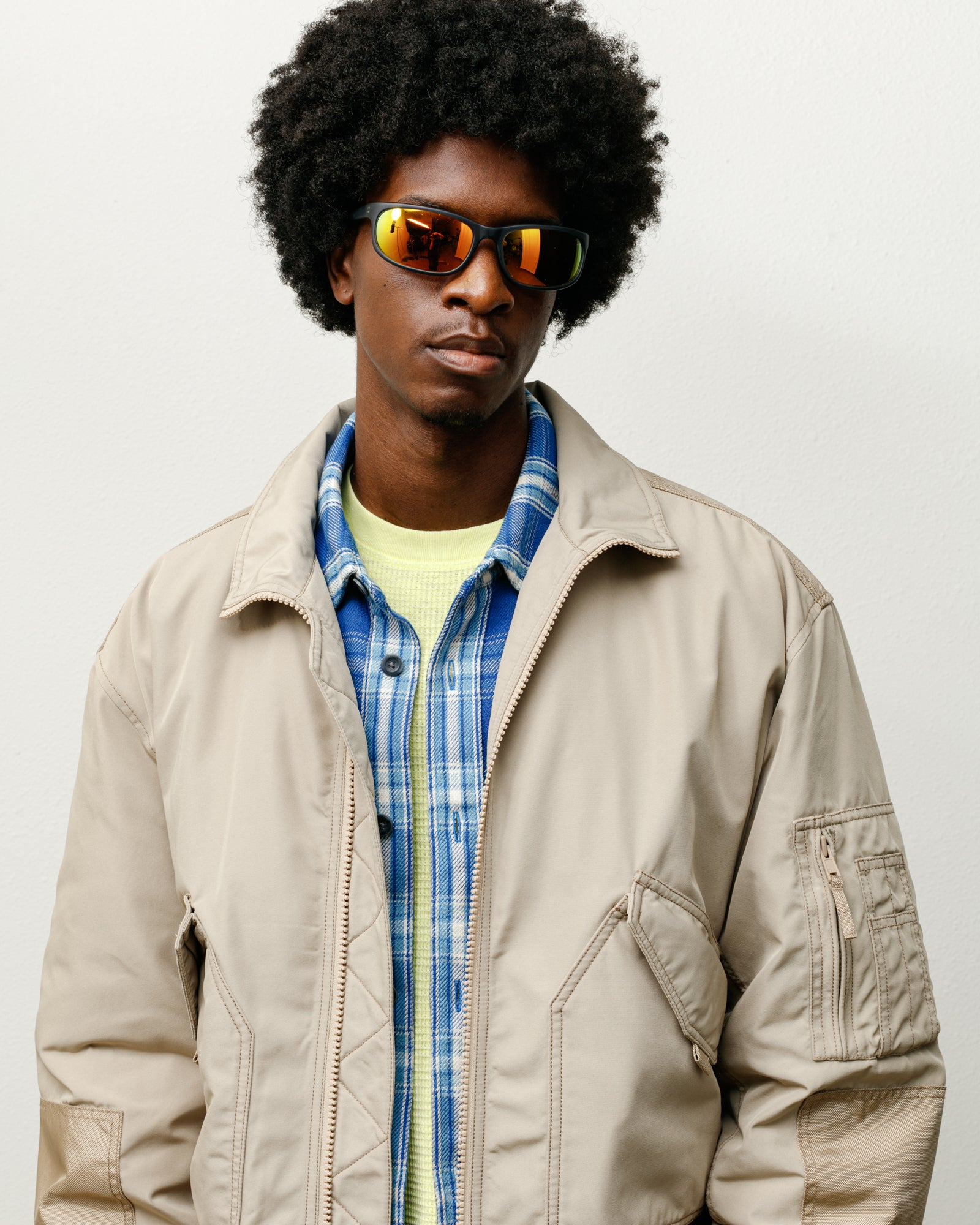 Julian Sunglasses Accessories In Frost Black/orange Mirror Lens