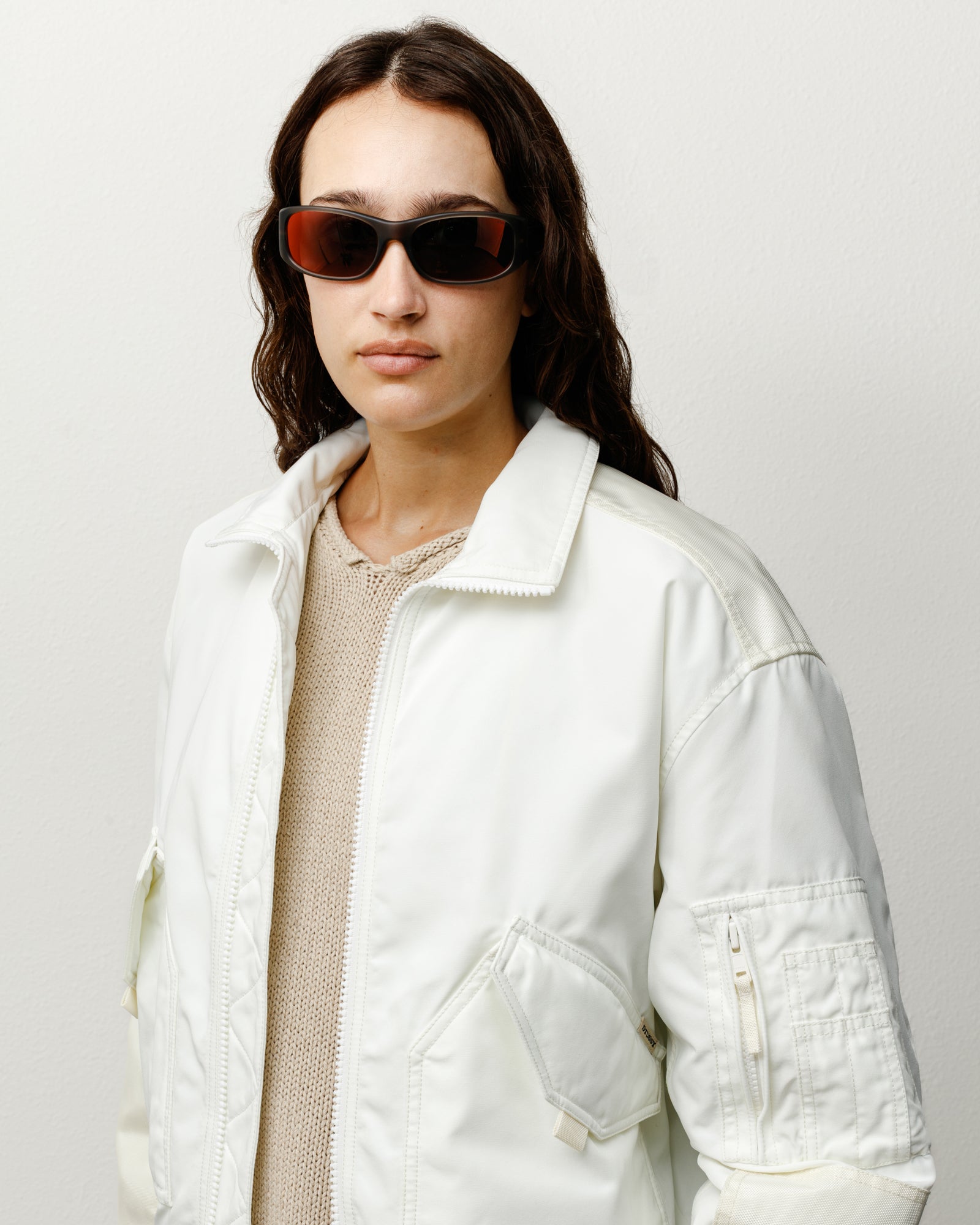 Mikey Sunglasses Accessories In Frost Smk/polr Red Lens