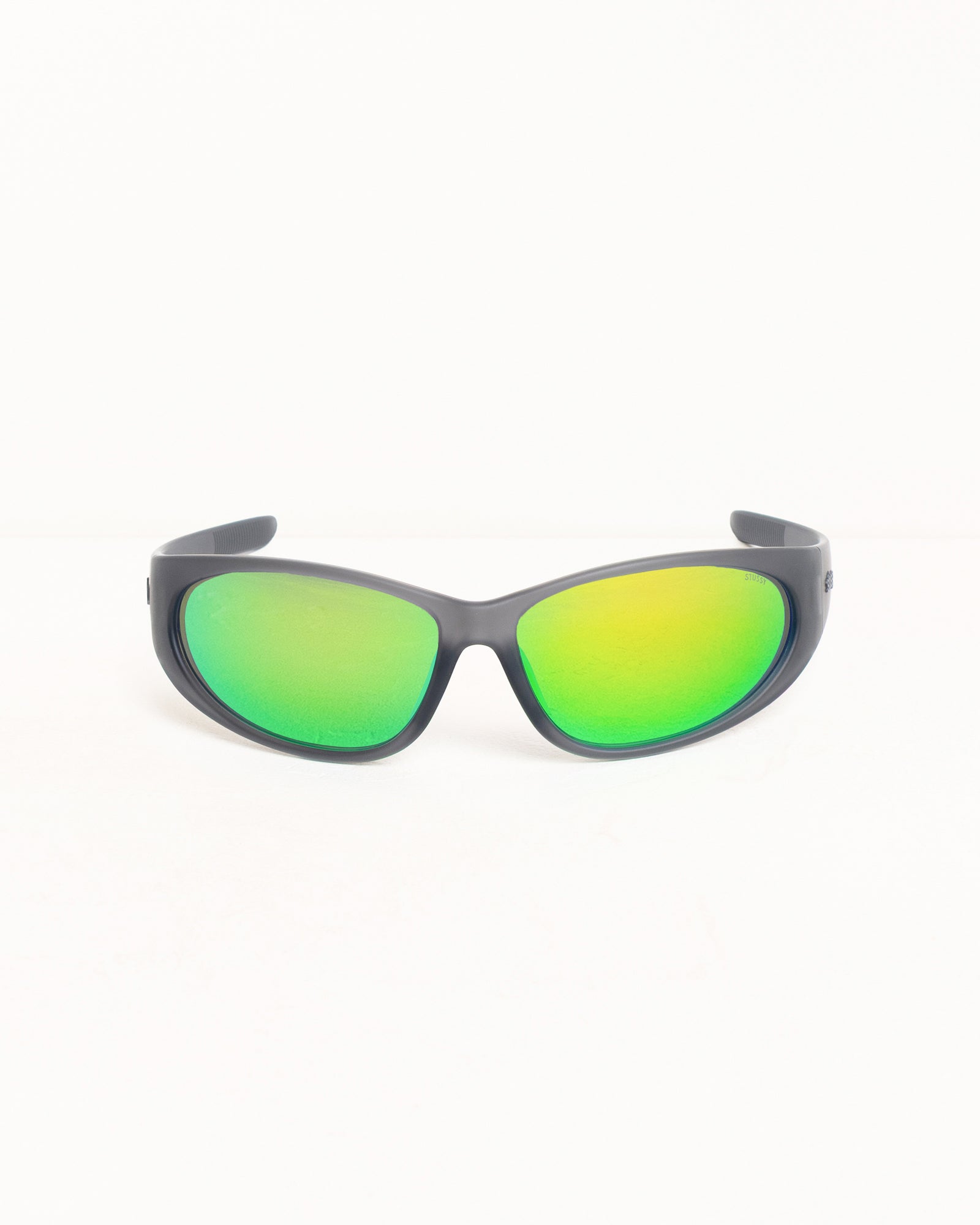 Adrian Sunglasses Unisex In Frost Grey/green Mirror Lens