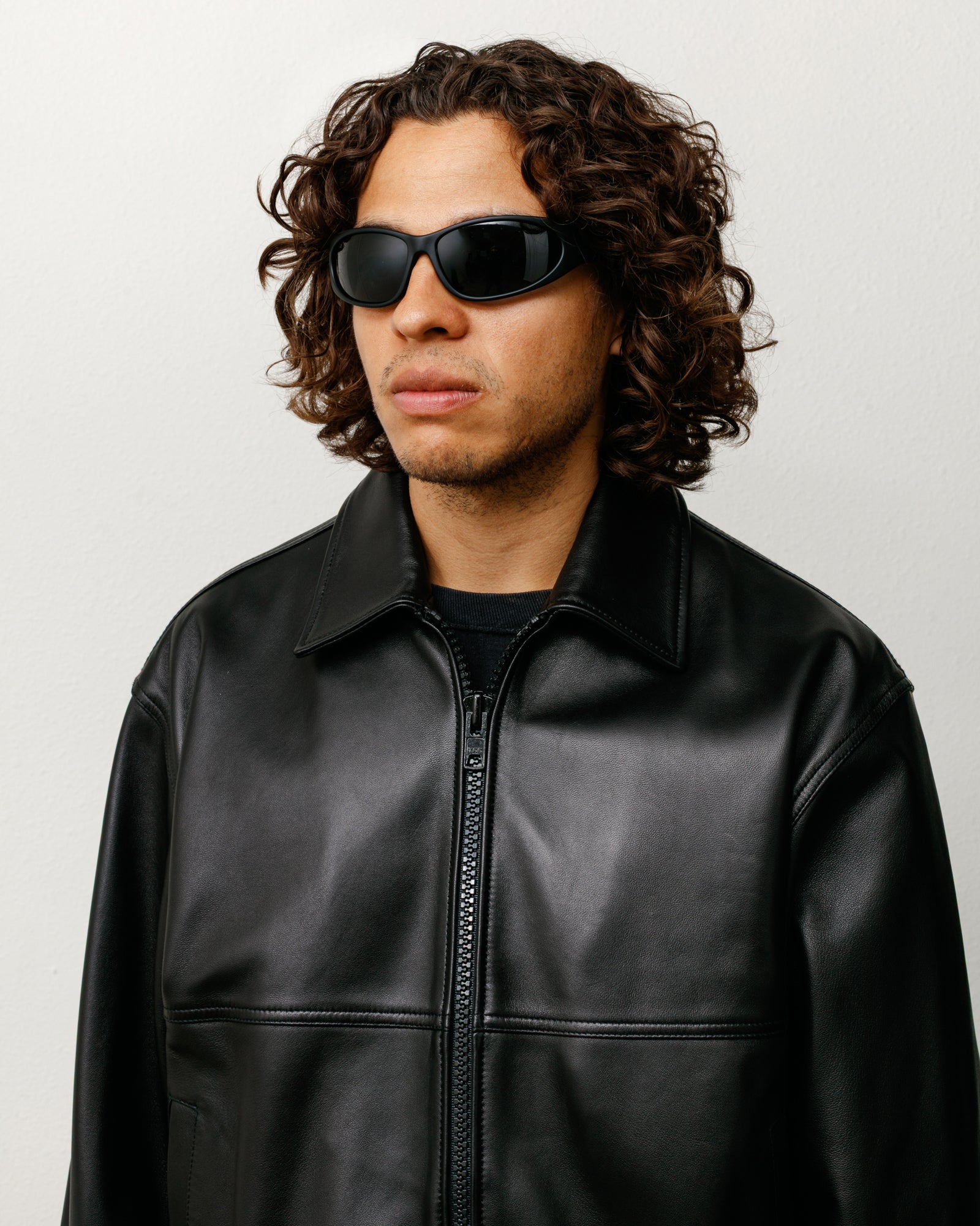 Adrian Sunglasses Unisex In Matte Rubber/black/black Lens
