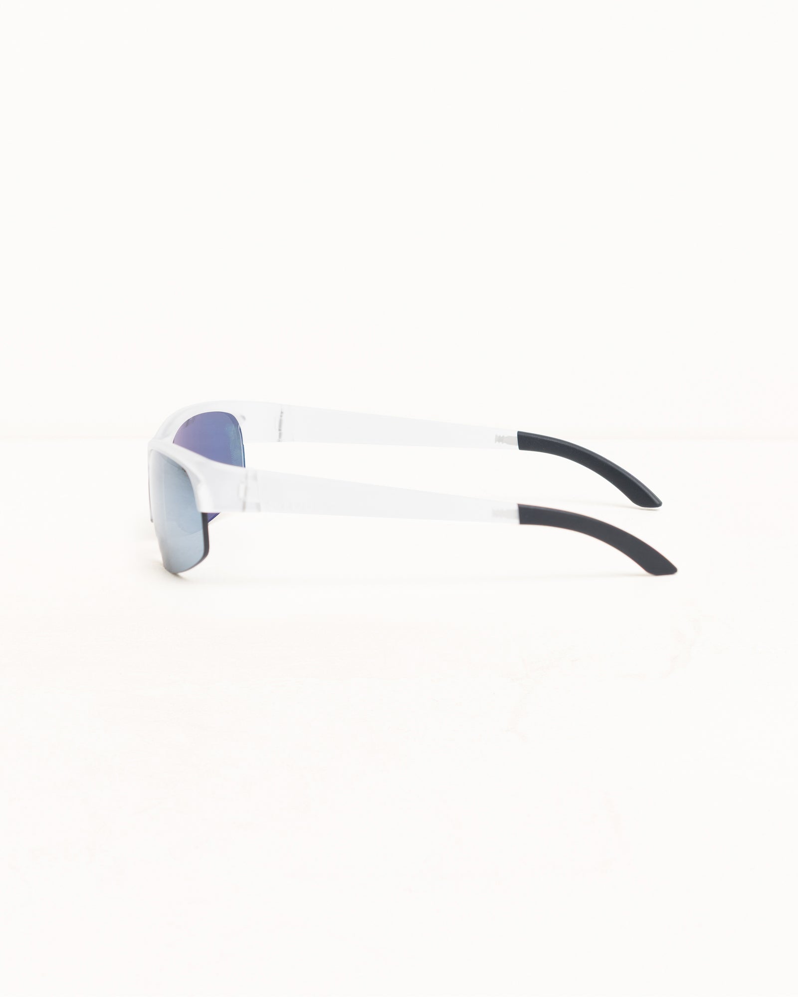 Hiro Sunglasses Unisex In Frost Clear / Mirror Lens
