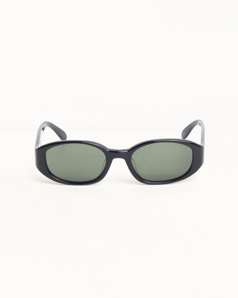 Roman Sunglasses Unisex In Black/dark Green Lens