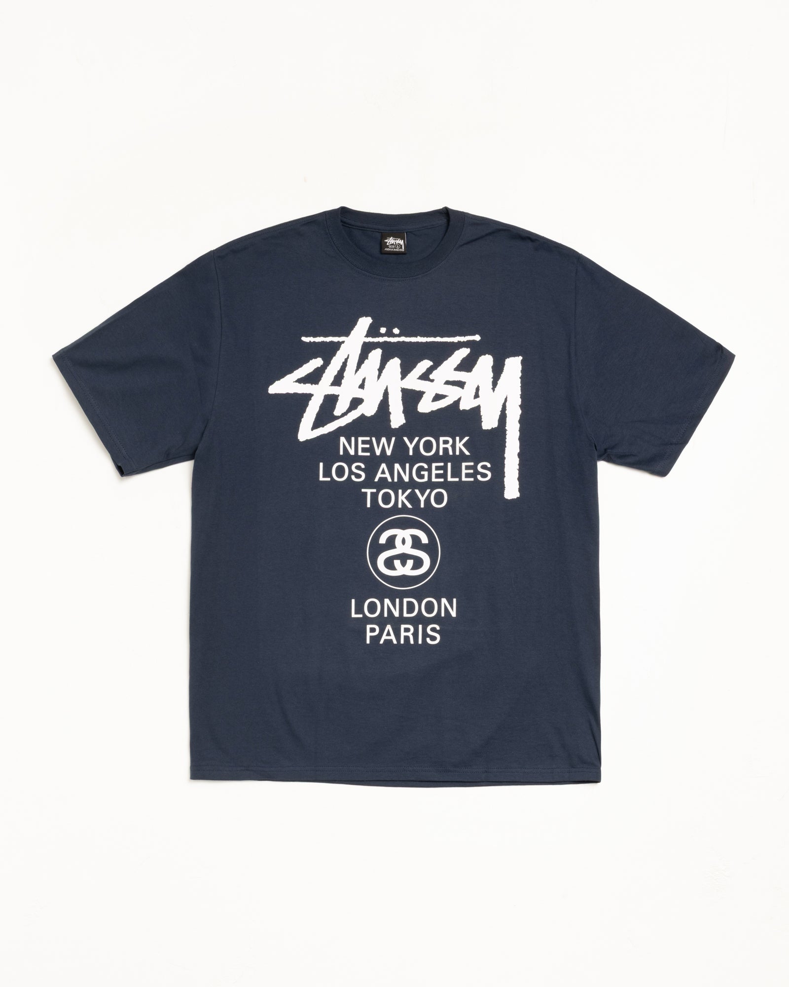World Tour Tee Mens Short Sleeve In Navy