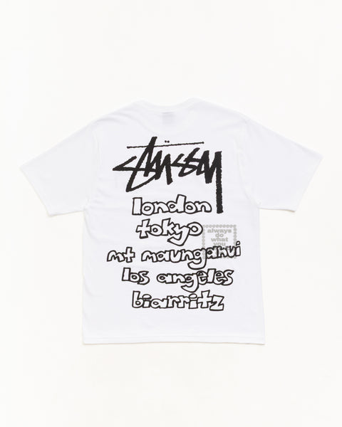 Stüssy & Always 월드 투어 티 화이트 컬러