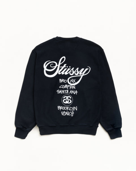 World Tour Crew Mens Long Sleeve In Black
