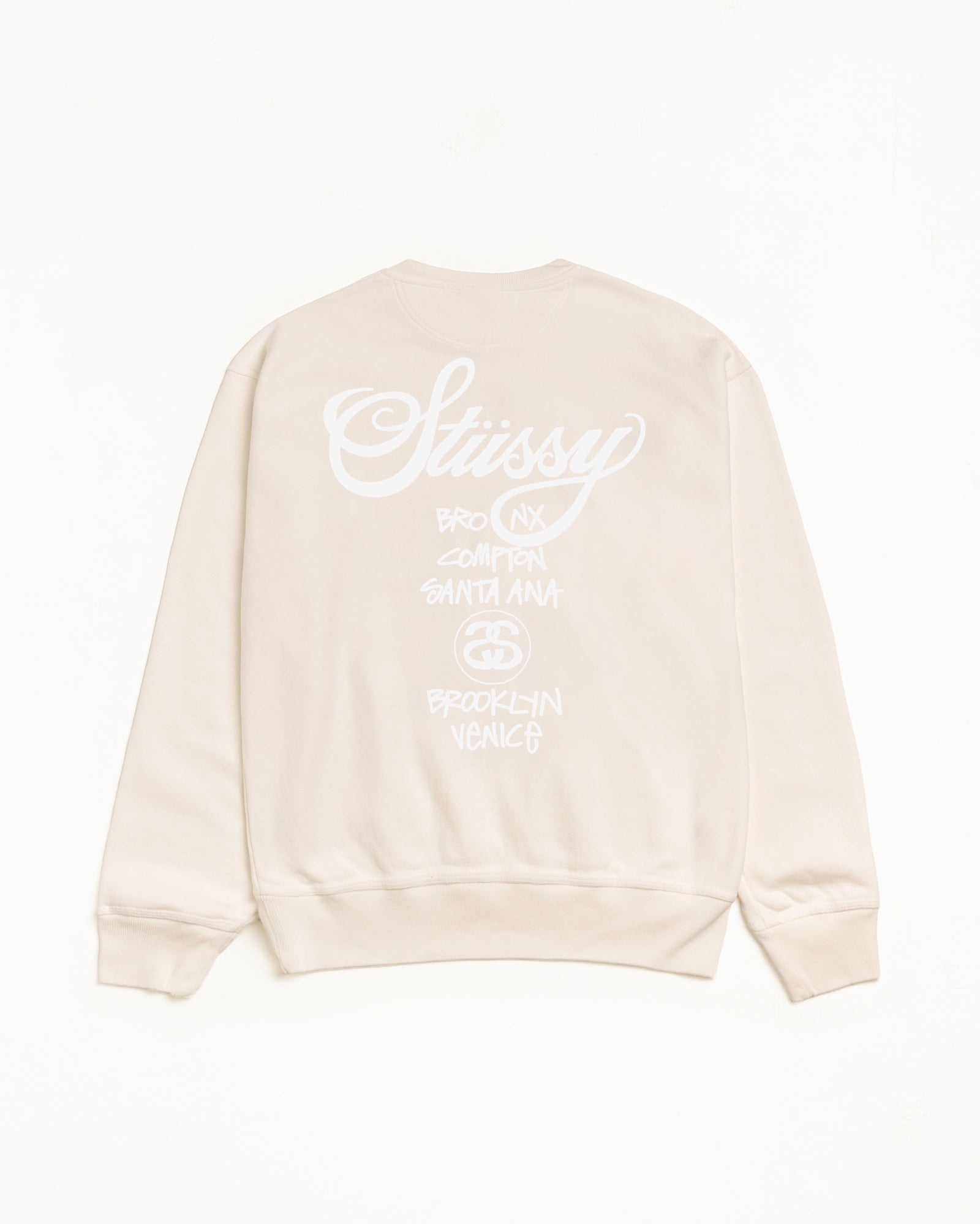 World Tour Crew Pigment Dyed – Natural | Crew Sweats | Stüssy Korea
