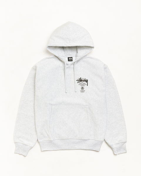 World Tour Hood Mens Long Sleeve In Ash Heather