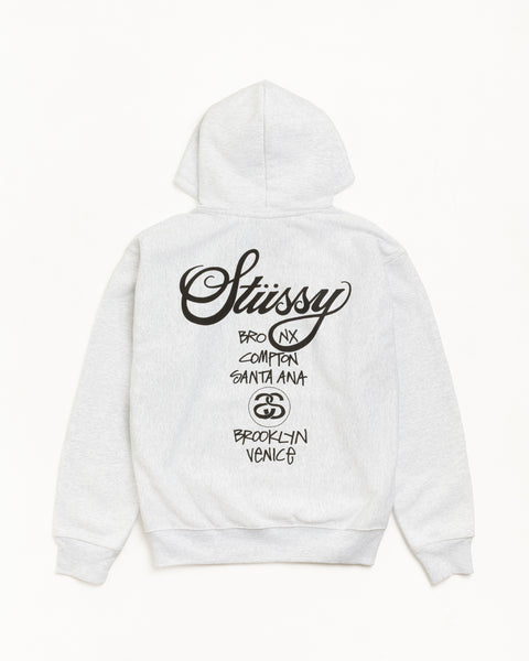 World Tour Hood Mens Long Sleeve In Ash Heather