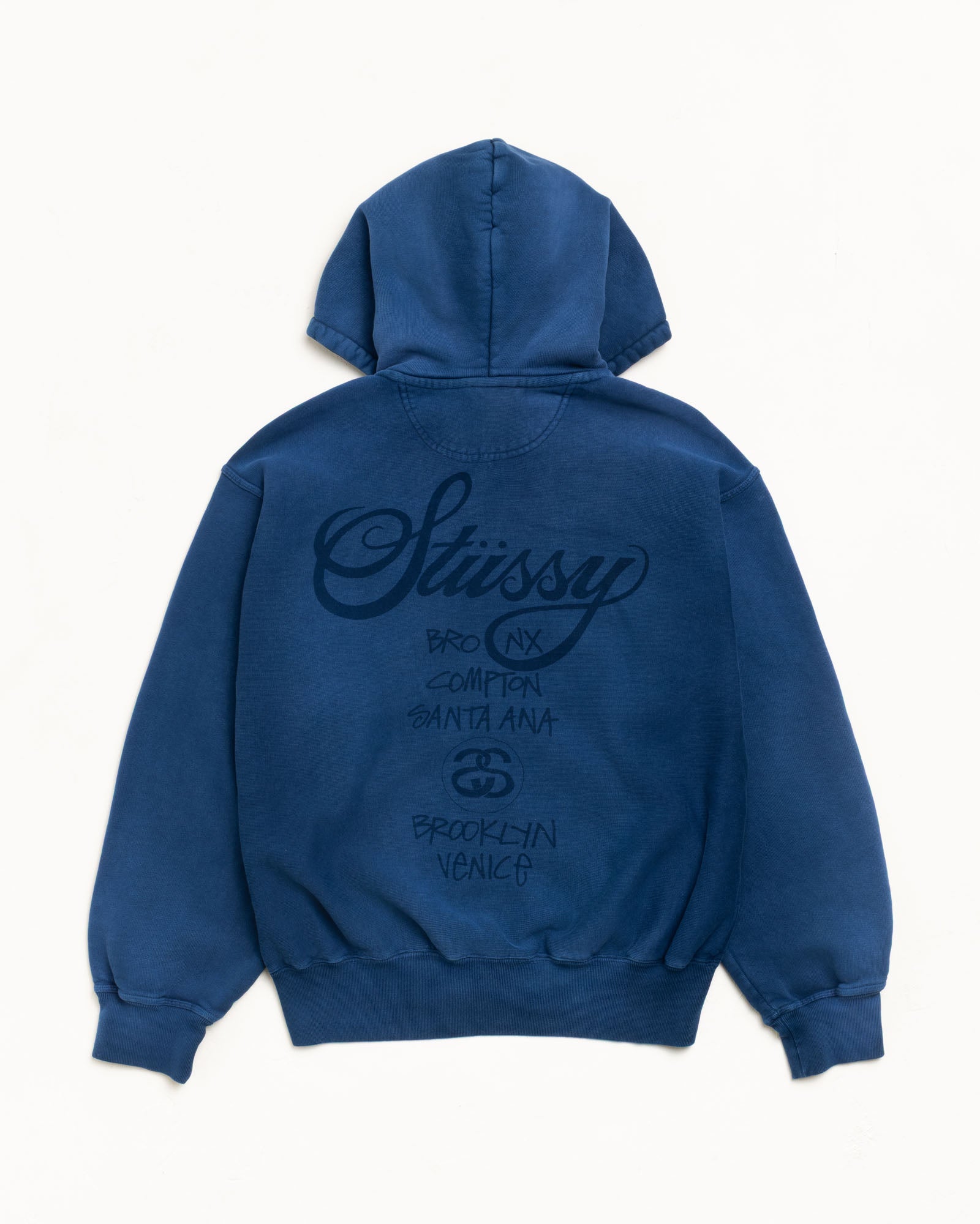 World Tour Sun Fade Zip Hood Mens Long Sleeve In Faded Navy