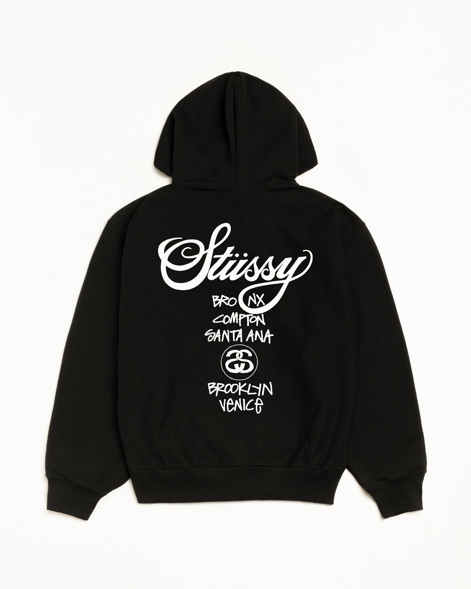 World Tour Zip Hood Mens Long Sleeve In Black