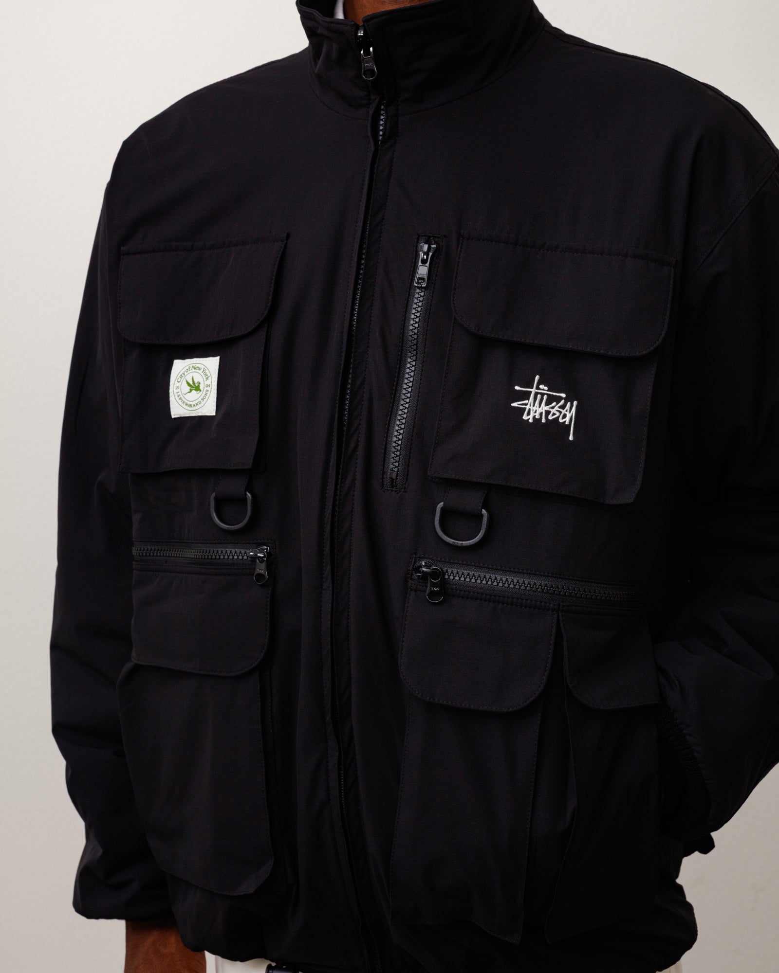 Fisherman Jacket Unisex Long Sleeve In Black