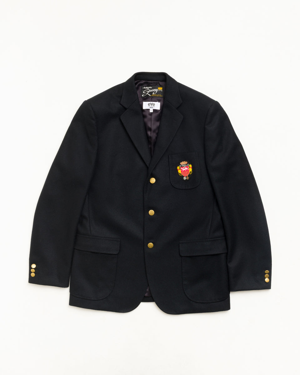Patchwork Jacket Unisex Long Sleeve In Black