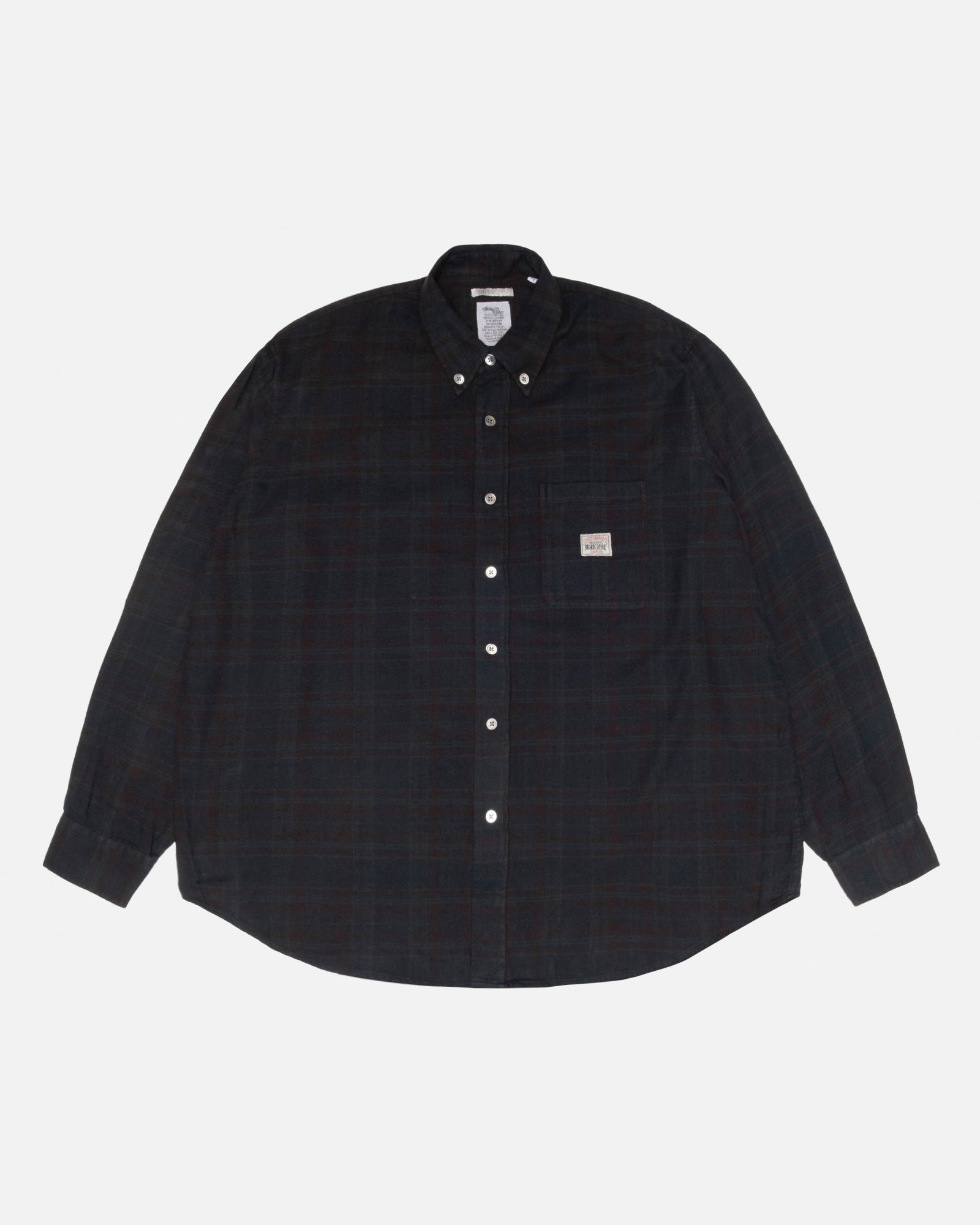 Stüssy Our Legacy Work Shop Check Shirt Overdyed Navy Check | hero:main:collection:new-arrivals,shirts,all