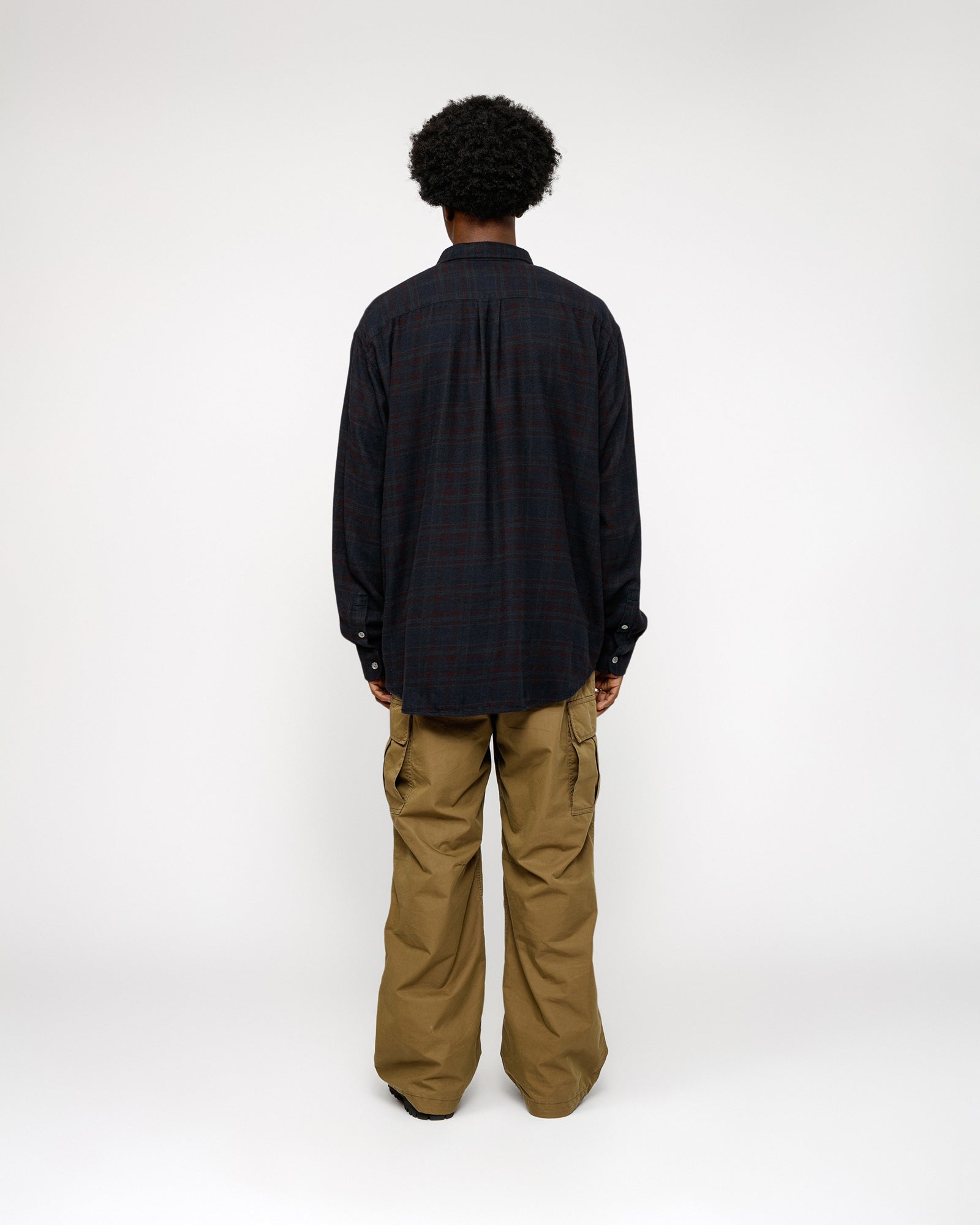 Stüssy Our Legacy Work Shop Check Shirt Overdyed Navy Check