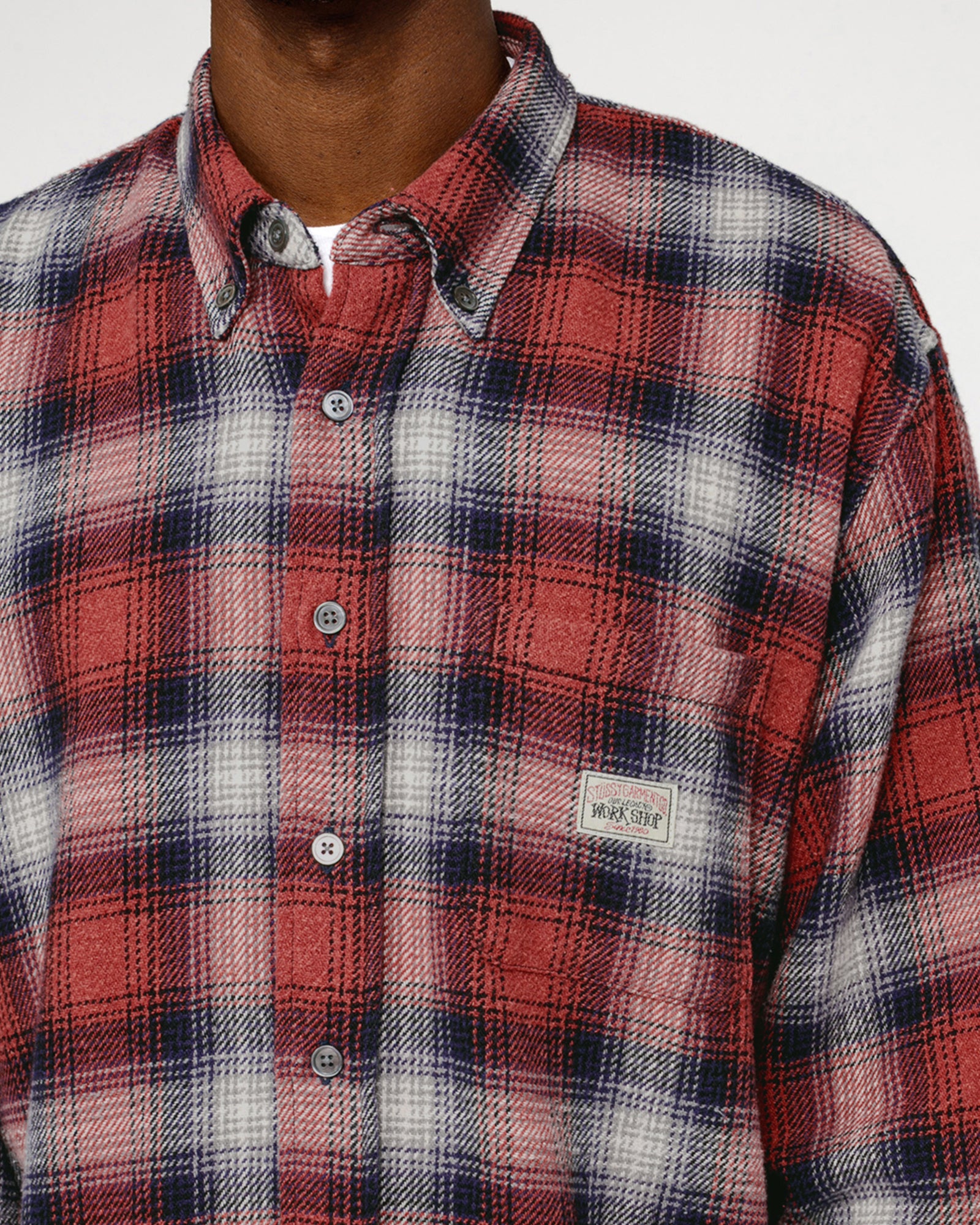 Stüssy Our Legacy Work Shop Check Shirt Red Arborist Check