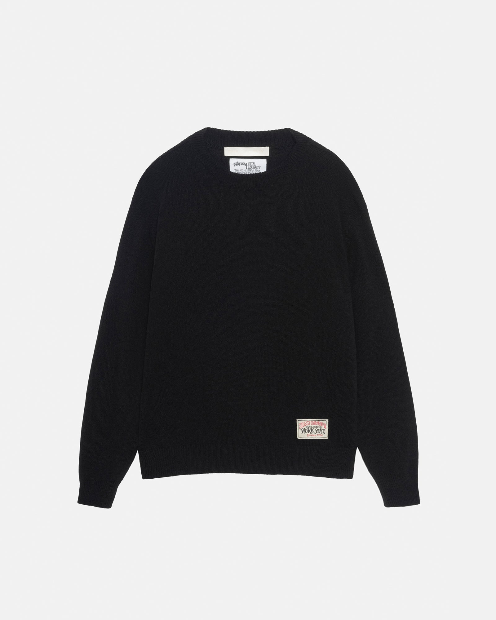 Stüssy Our Legacy Work Shop Knitted Roundneck Sweater Black Surfman Knits | hero:main:collection:new-arrivals,knits,all