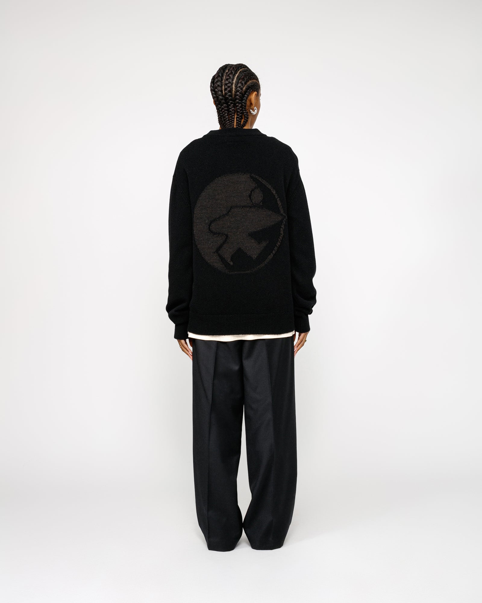 Stüssy Our Legacy Work Shop Knitted Roundneck Sweater Black Surfman Knits