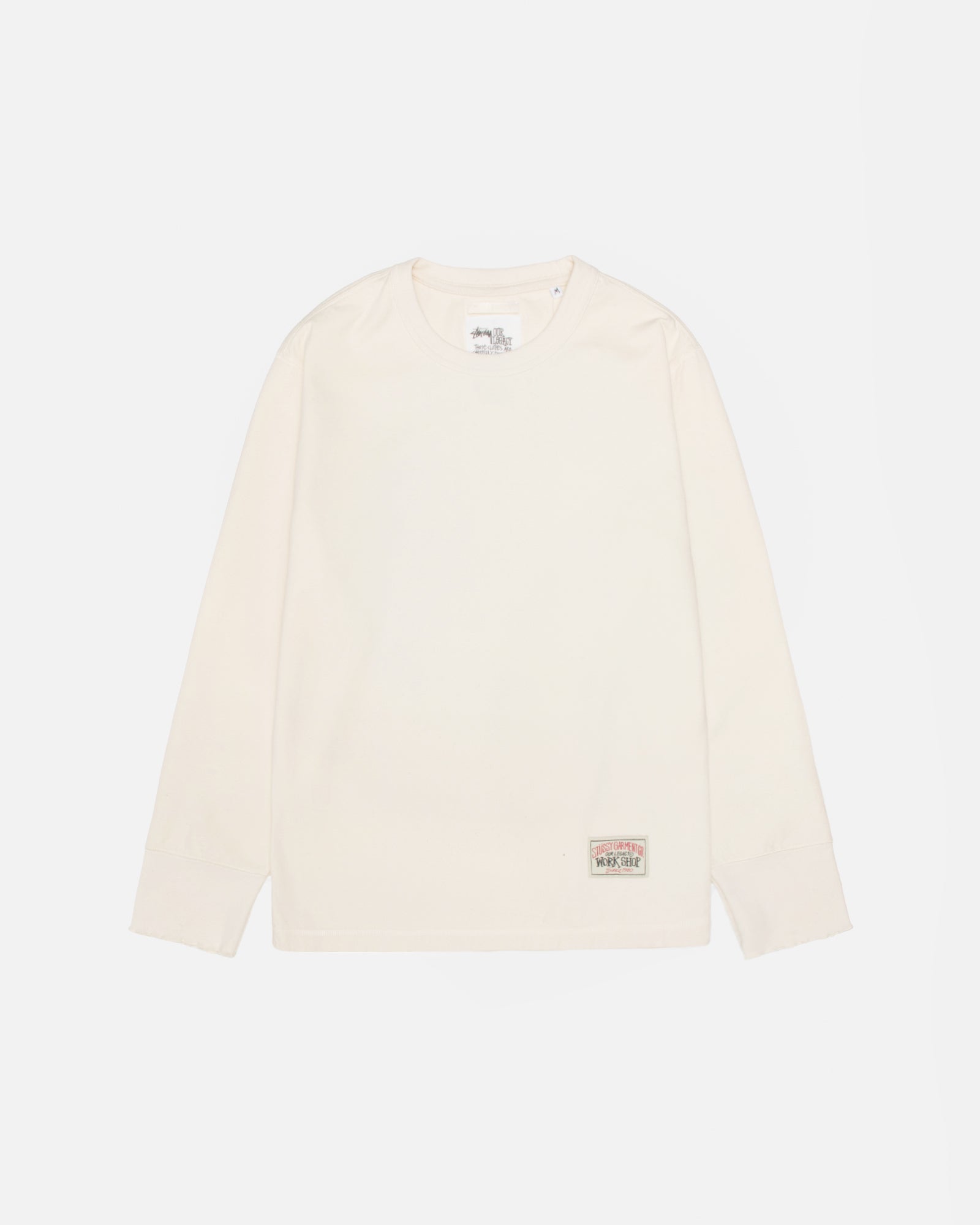 Stüssy Our Legacy Work Shop Thermal Longsleeve Cream Compact Cotton Tops | hero:main:collection:new-arrivals,knits,all