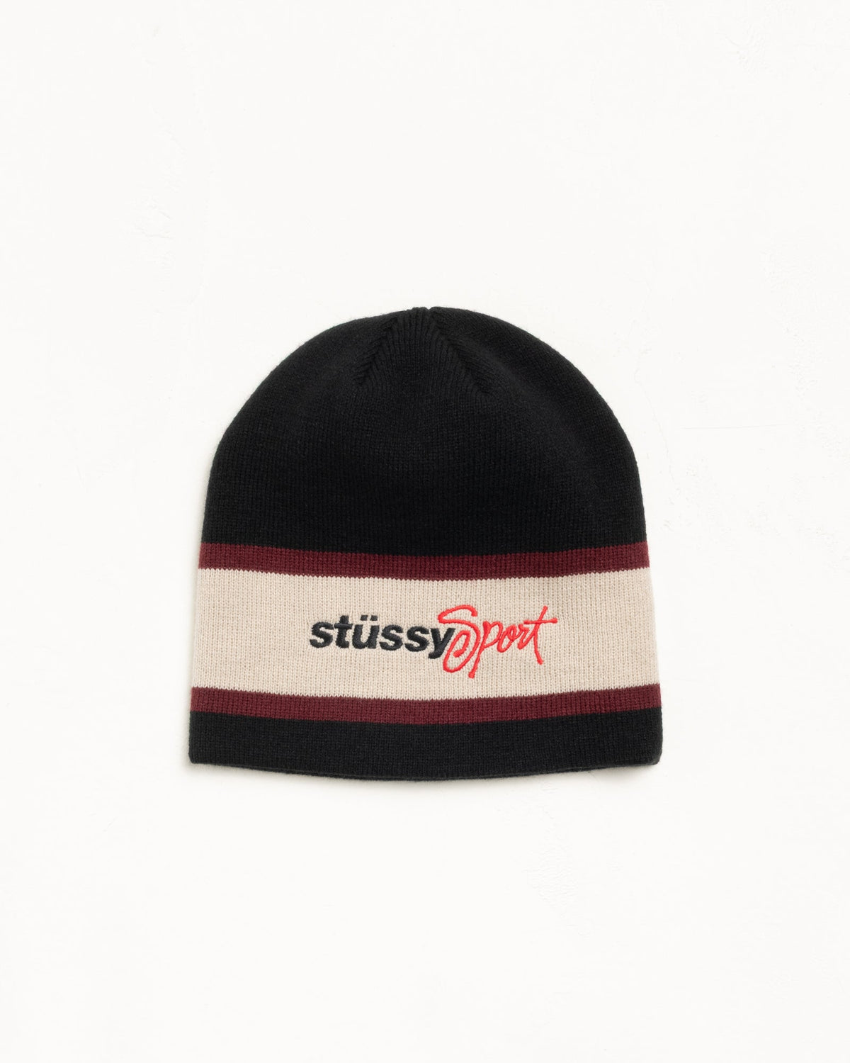 Stussy Sport Stripe Skullcap Accessories In Black | hero:main:collection:new-arrivals,shirts,tops-shirts,all,tees,outerwear,denim,knits,accessories,sunglasses,hoodies,sweats,mens-hoodies-sweatshirts,shorts,pants,bottoms