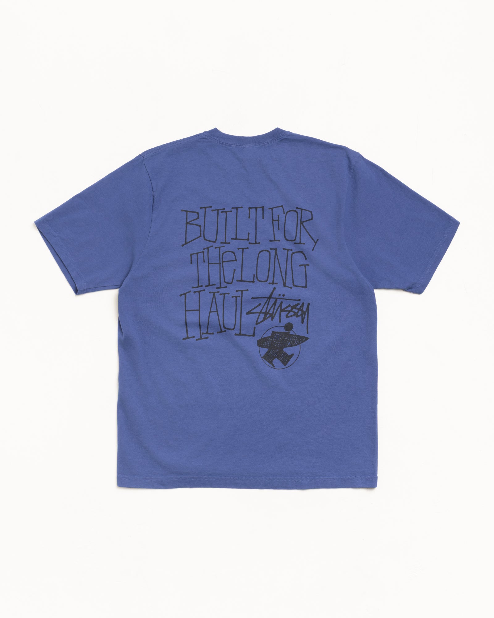 Long Haul Pig. Dyed Tee Mens Short Sleeve In Indigo | hero:main:collection:new-arrivals,shirts,tops-shirts,all,tees,outerwear,denim,knits,accessories,sunglasses,hoodies,sweats,mens-hoodies-sweatshirts,shorts,pants,bottoms
