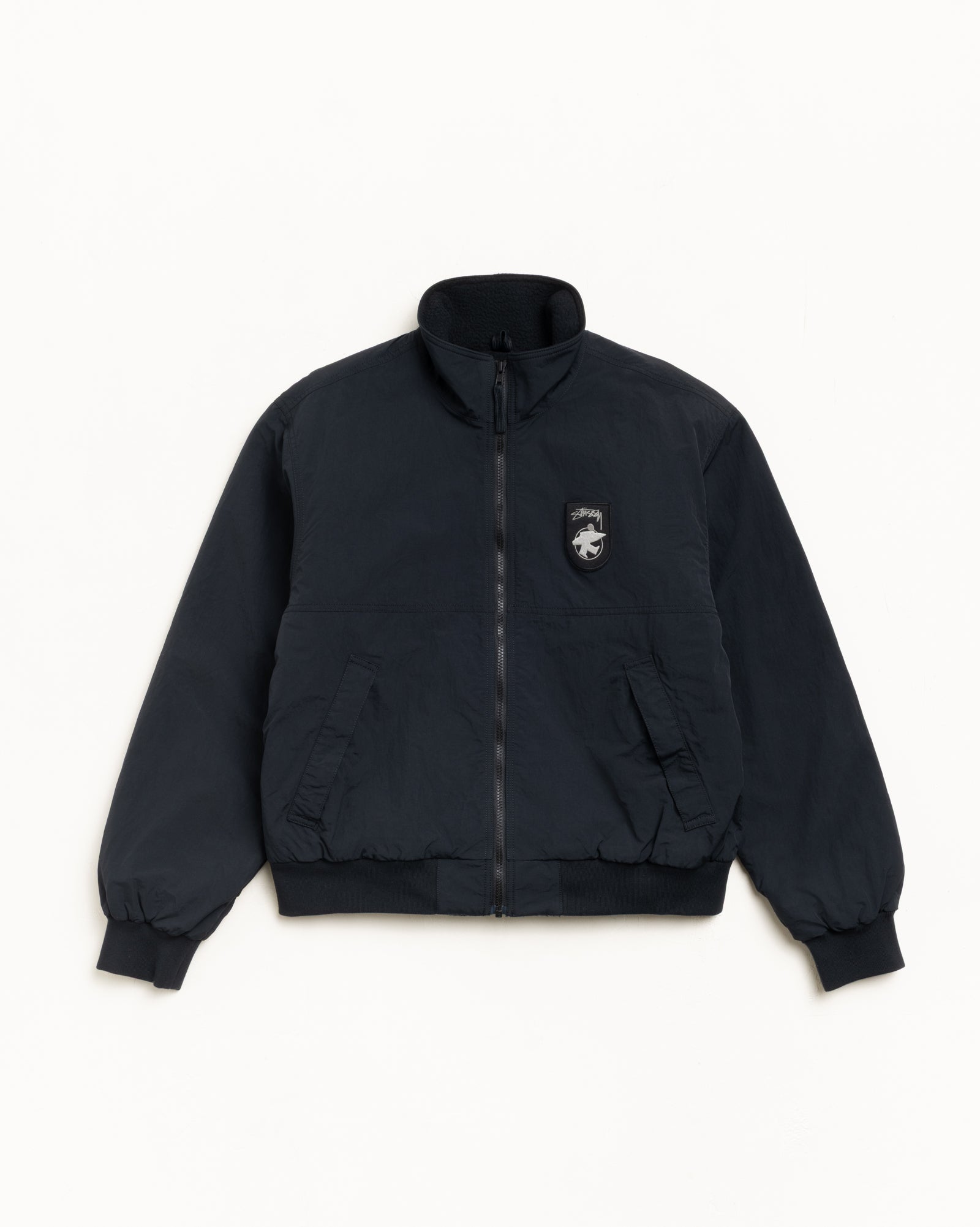 Polar Fleece Lined Jacket Mens Long Sleeve In Black | hero:main:collection:new-arrivals-b,new-arrivals-pre-su26,new-arrivals,shirts,tops-shirts,all,tees,outerwear,denim,knits,accessories,sunglasses,hoodies,sweats,mens-hoodies-sweatshirts,shorts,pants,bottoms
