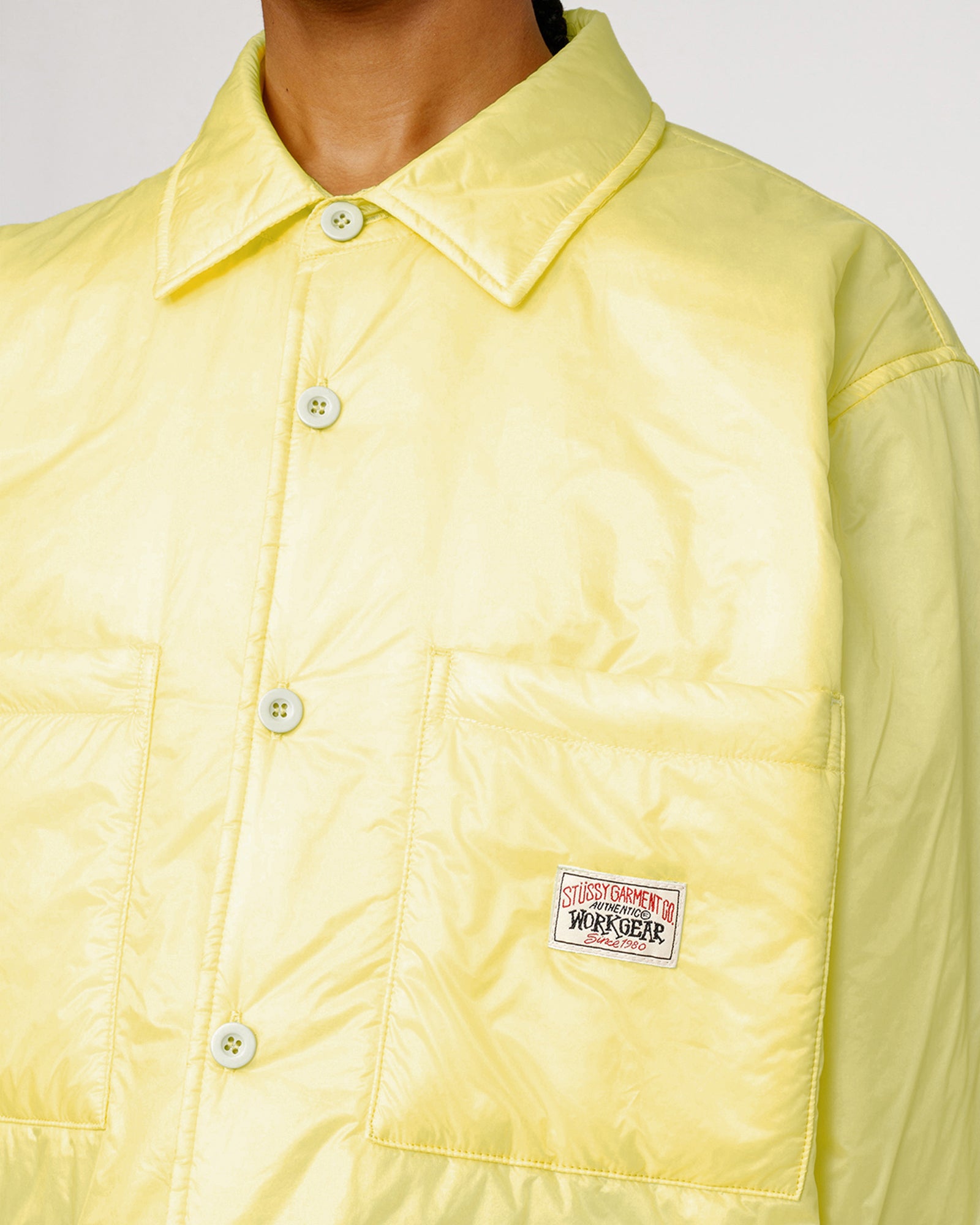 Stüssy Fatigue Nylon Overshirt Pale Lime Shirts