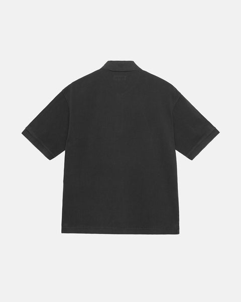 Stüssy Pigment Dyed Pique Polo Black Tops