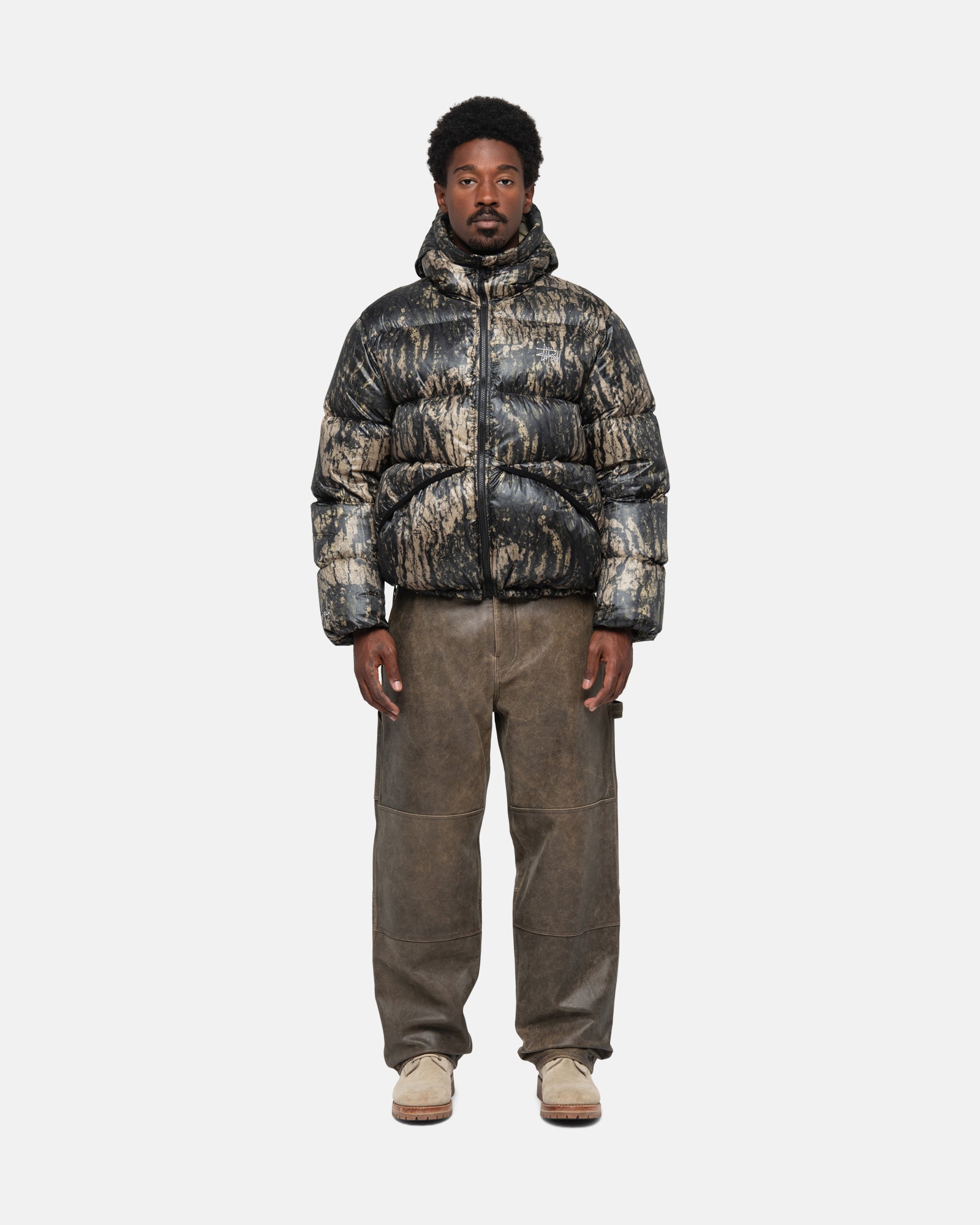 STÜSSY DOWN PARKA MICRO RIPSTOP RELIC CAMO OUTERWEAR