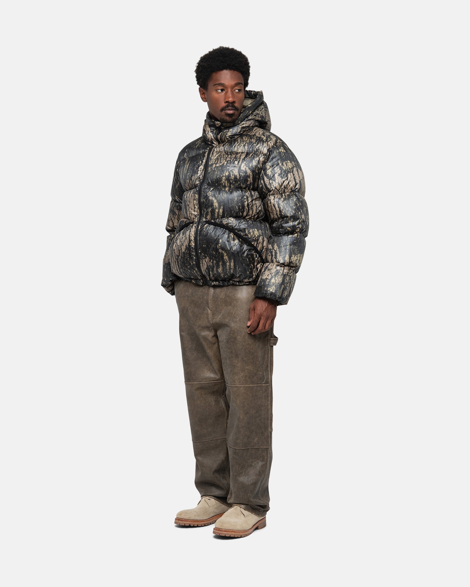 STÜSSY DOWN PARKA MICRO RIPSTOP RELIC CAMO OUTERWEAR