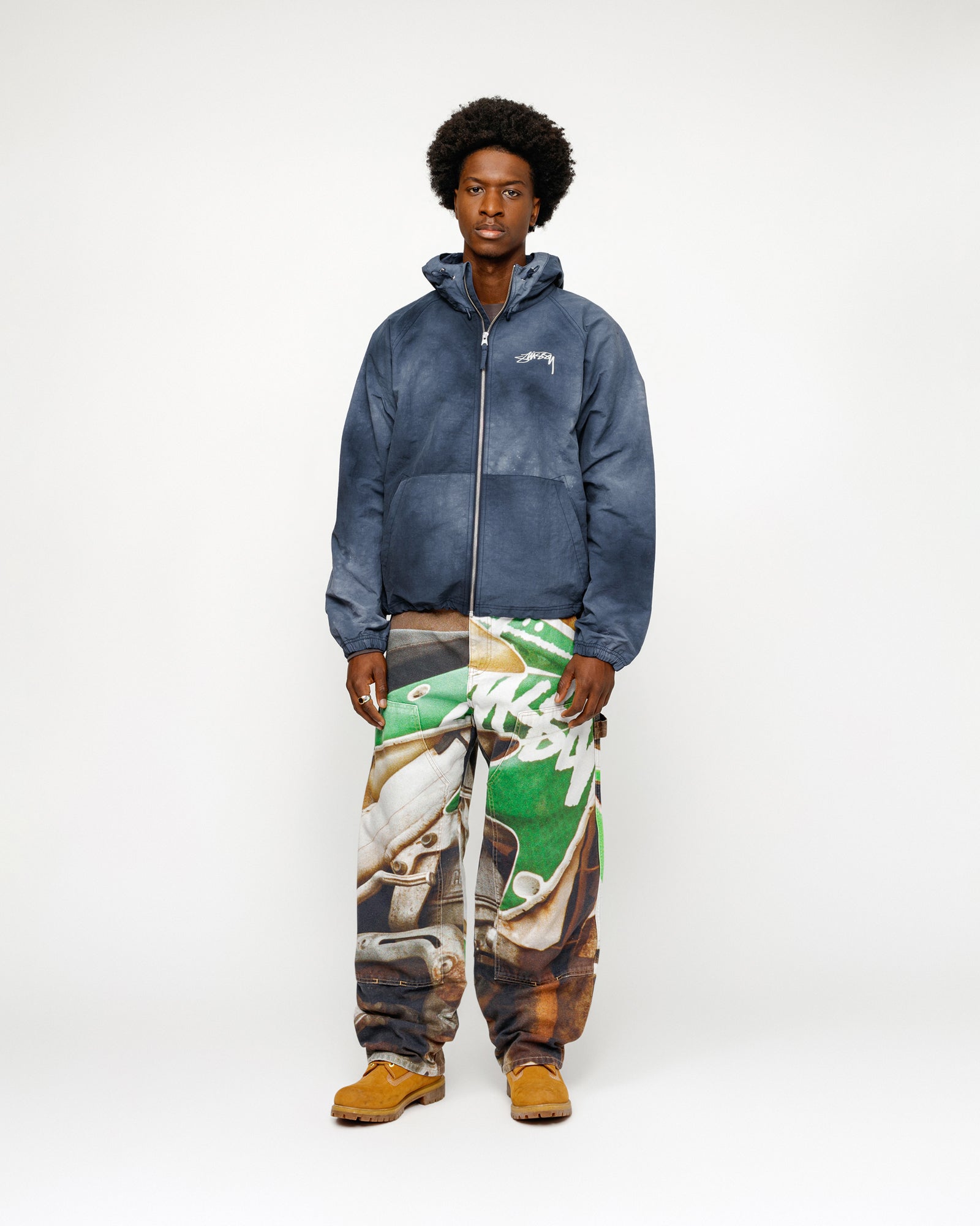 Stüssy Beach Shell Wave Dye Navy Outerwear | hero:hover:collection:new-arrivals,outerwear,all