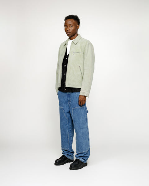 Stüssy Bing Jacket Suede Green Tea Outerwear