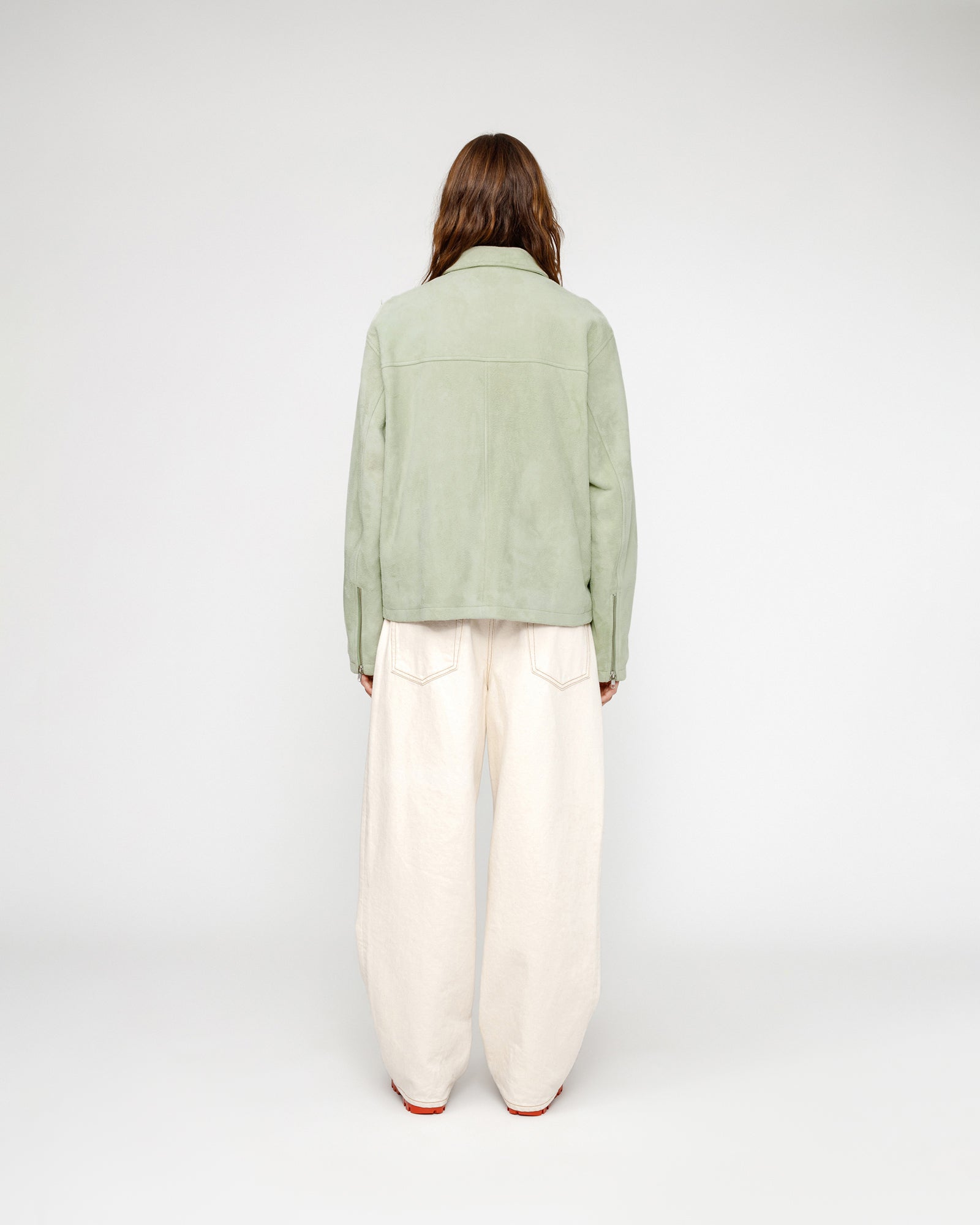 Stüssy Bing Jacket Suede Green Tea Outerwear