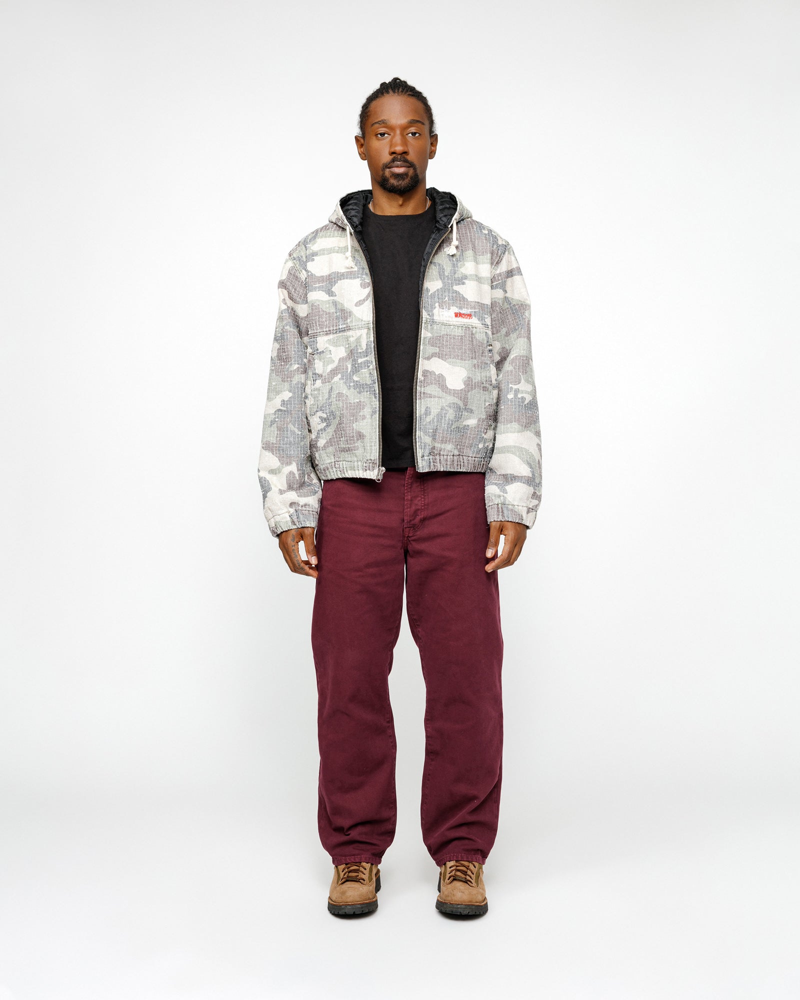 Stüssy Classic Jean Washed Canvas Wine Pants