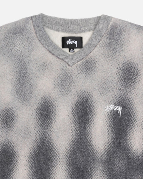 Stüssy Gradient Dot Brushed Sweater Grey Knit