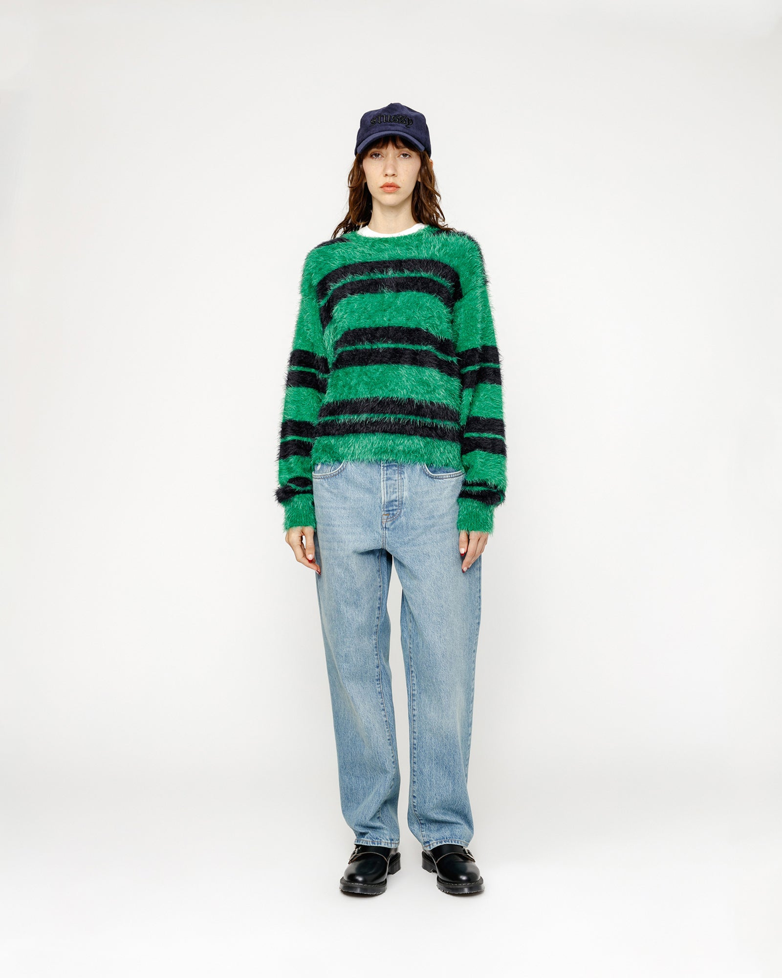 Stussy Hairy Stripe Crew Sweater UXZuM-m24323504398
