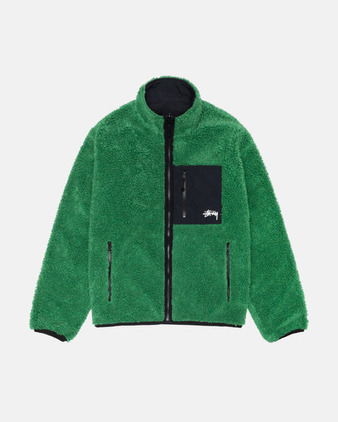 Sherpa Reversible Jacket Green Outerwear
