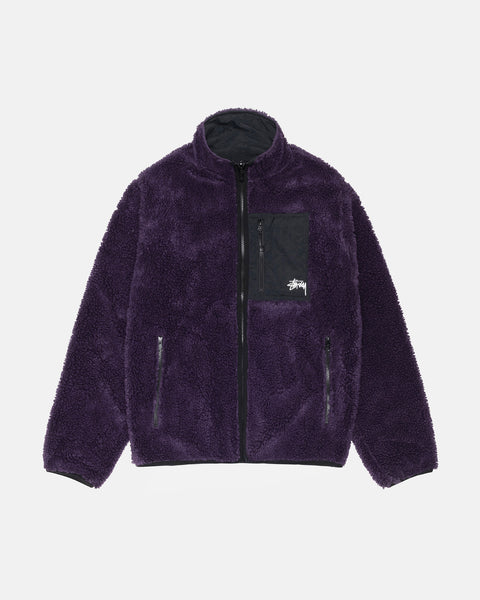 Sherpa Reversible Jacket Purple Outerwear