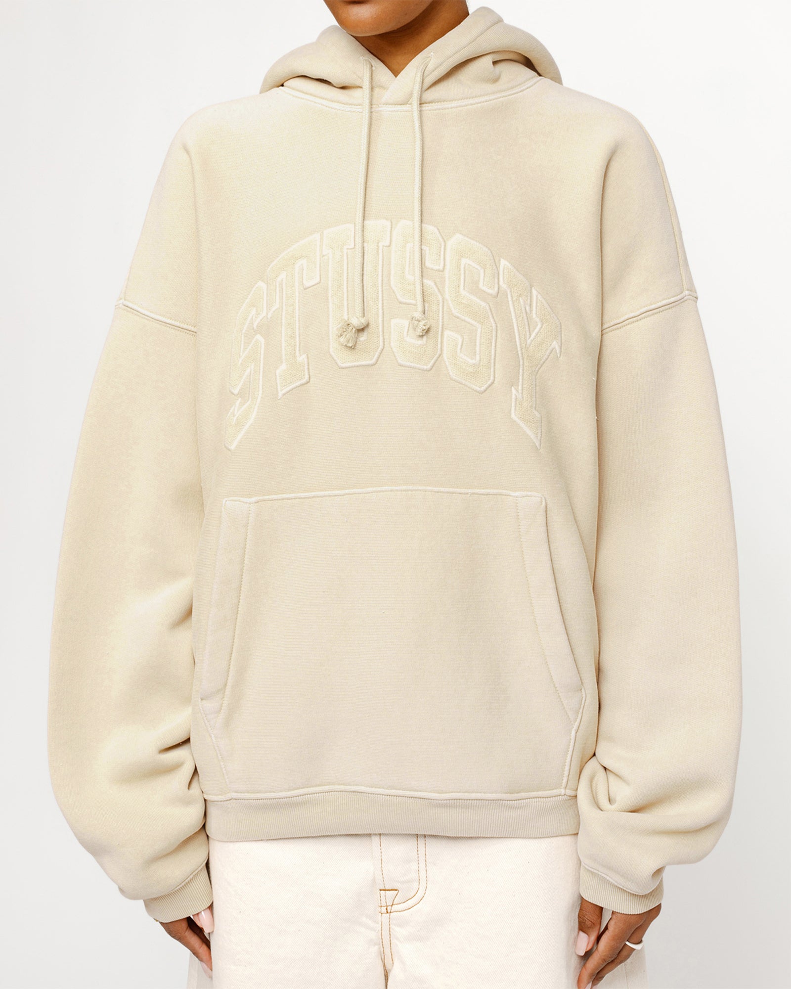 Stüssy Embroidered Relaxed Hoodie Sand Sweats