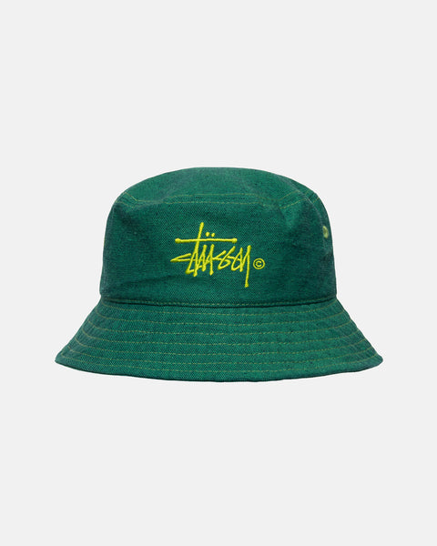 Stüssy Bucket Hat Copyright Green Headwear